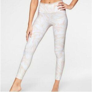 Athleta High Rise 7/8 Length Chaturanga Leggings Ballerina Swirl SZ Small Tall